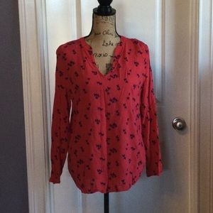 GAP red & black blouse~Size Medium~100% rayon